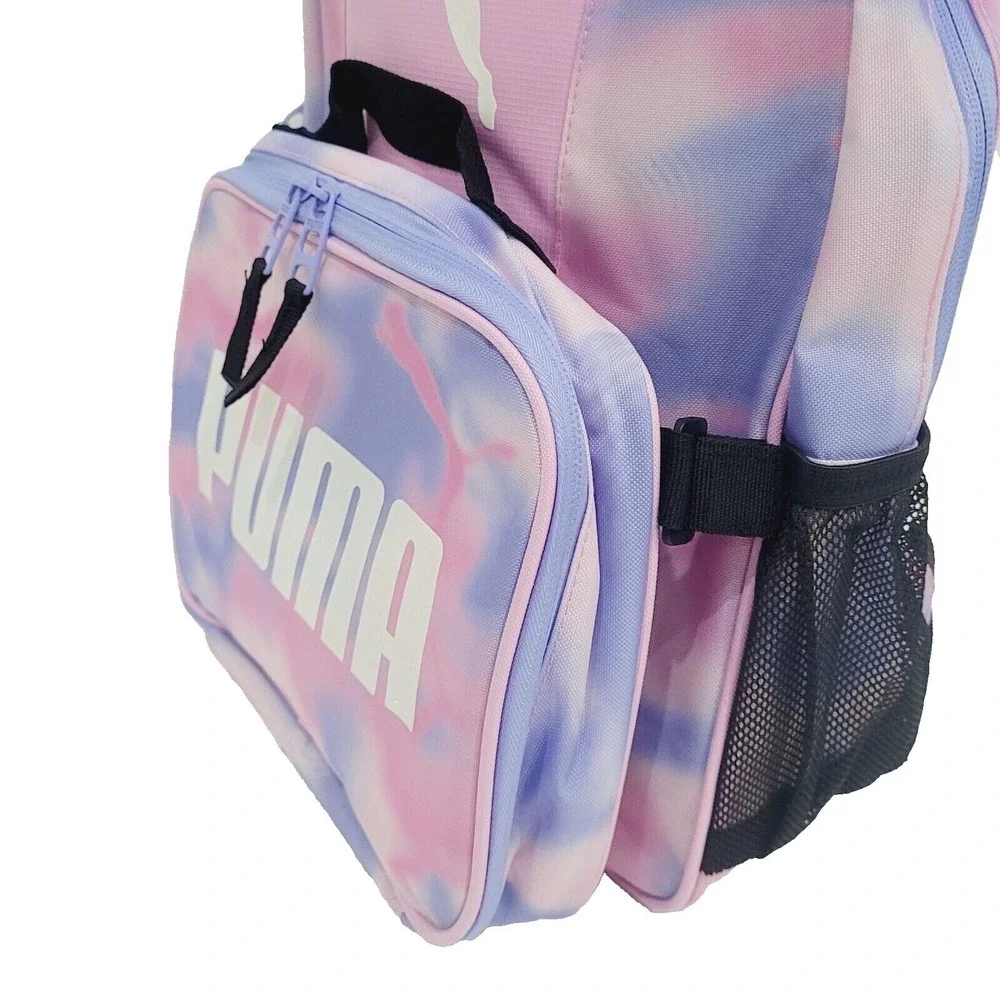 PUMA Backpack & Lunch Kit Combo Pink Purple One Size School Travel